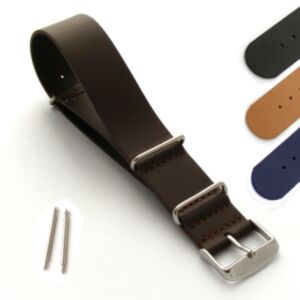 Leather Nato Style Military/Diver Watch Strap